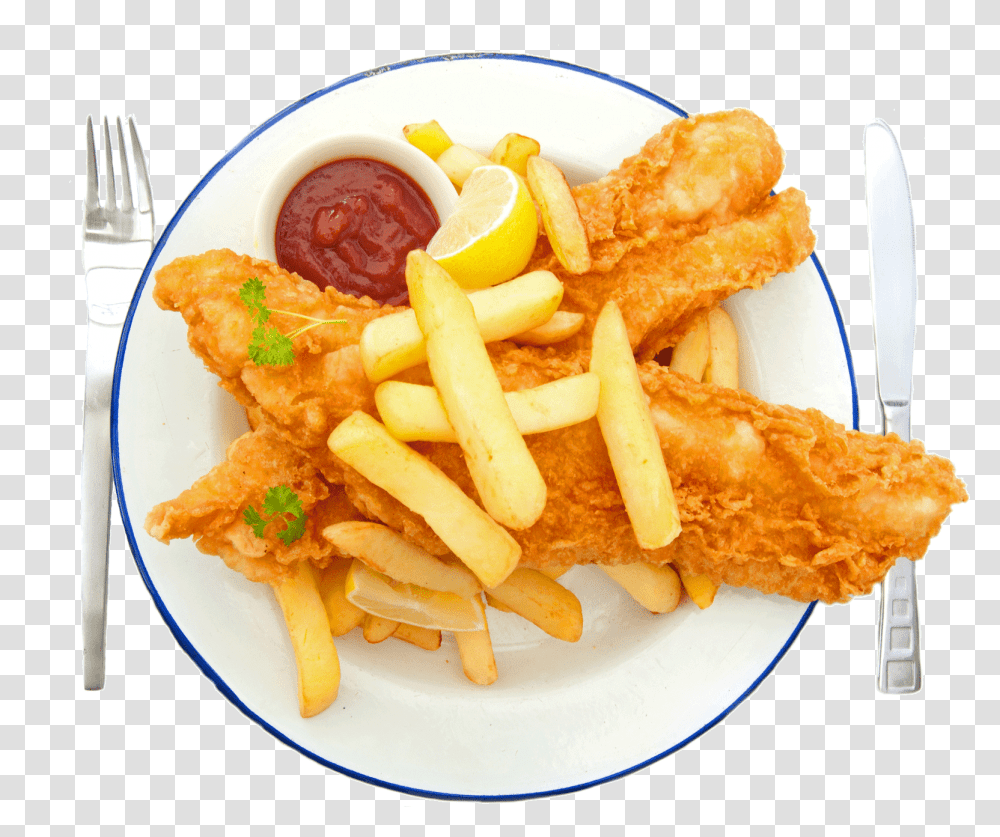 Kalori Fish And Chips, Fries, Food, Fork, Cutlery Transparent Png