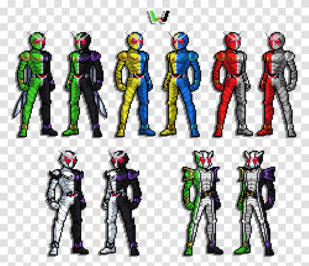 Kamen Rider W Pixel Art, Costume, Alien, Ninja, Astronaut Transparent Png