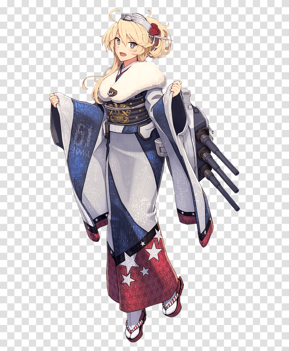 Kancolle Iowa New Year, Tie, Accessories, Person, Figurine Transparent Png