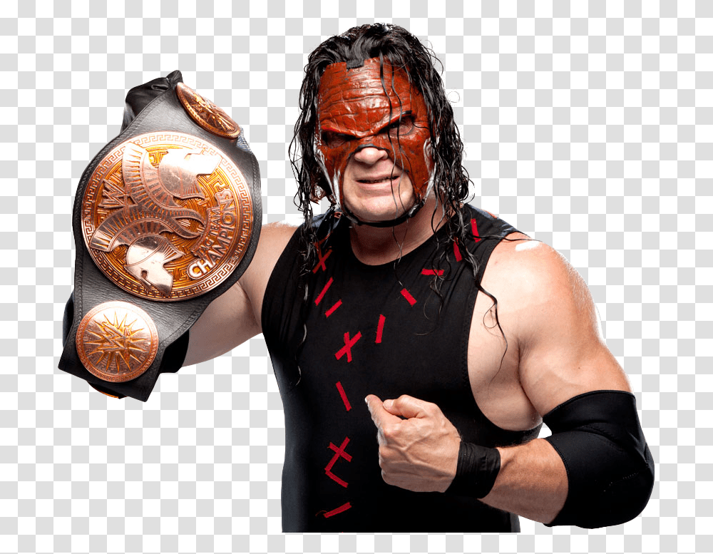 Kane Holding Tag Team Championship Awl1032 Kane Tag Team Champion, Costume, Person, Sport Transparent Png