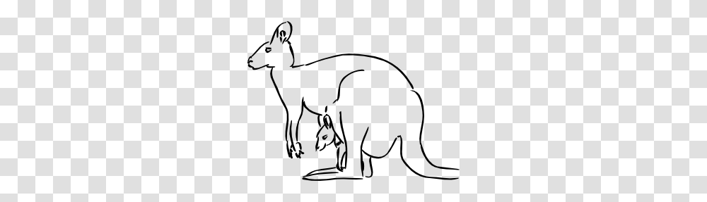 Kangaroo Clip Art, Animal, Mammal, Wallaby, Stencil Transparent Png