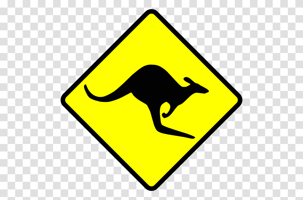 Kangaroo Clipart Black And White, Road Sign, Animal, Mammal Transparent Png
