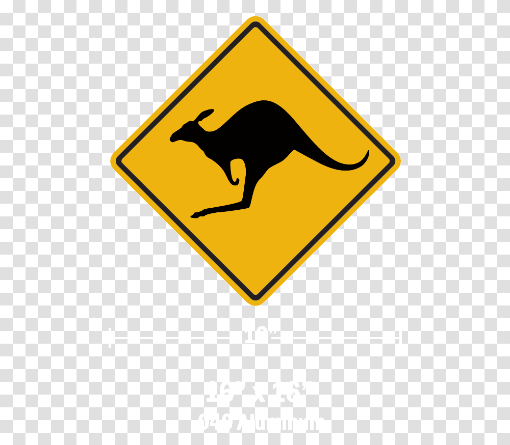 Kangaroo Crossing Sign, Animal, Mammal, Wallaby Transparent Png