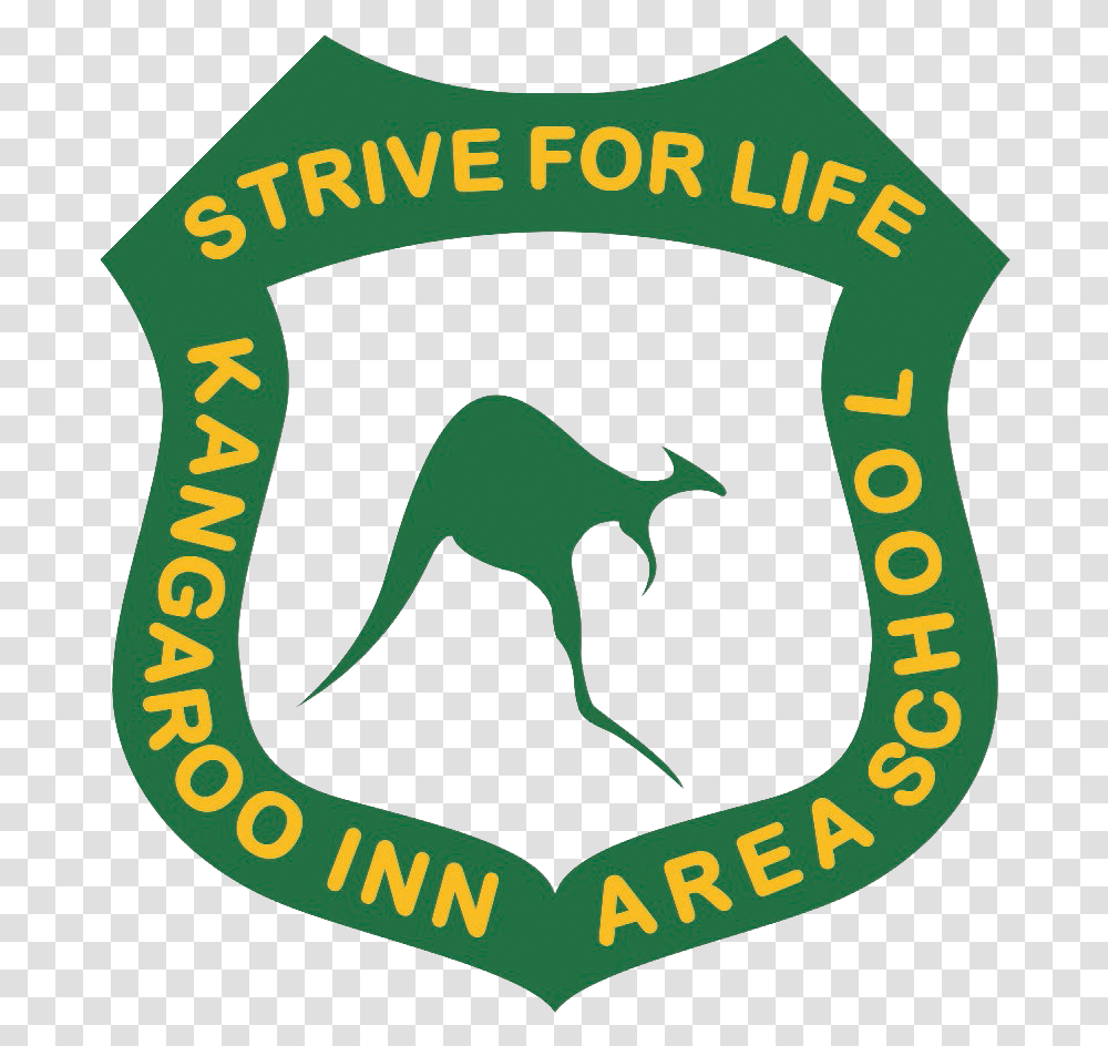 Kangaroo Inn Area School Sign, Text, Label, Symbol, Alphabet Transparent Png