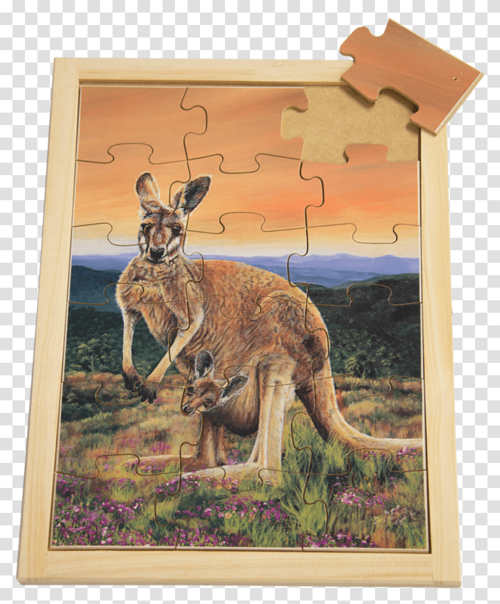 Kangaroo Puzzle Kangaroo, Lion, Wildlife, Mammal, Animal Transparent Png