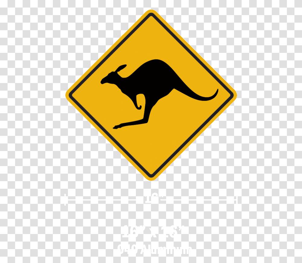 Kangaroo Sign Clipart Kangaroo Signage Traffic Sign Kangaroo Street Sign, Animal, Mammal, Wallaby Transparent Png