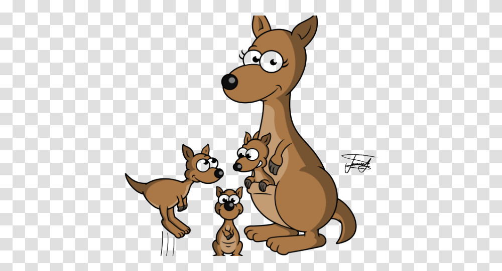 Kangaroos Cartoon Kangaroo Cartoon Drawing, Mammal, Animal, Wallaby, Deer Transparent Png