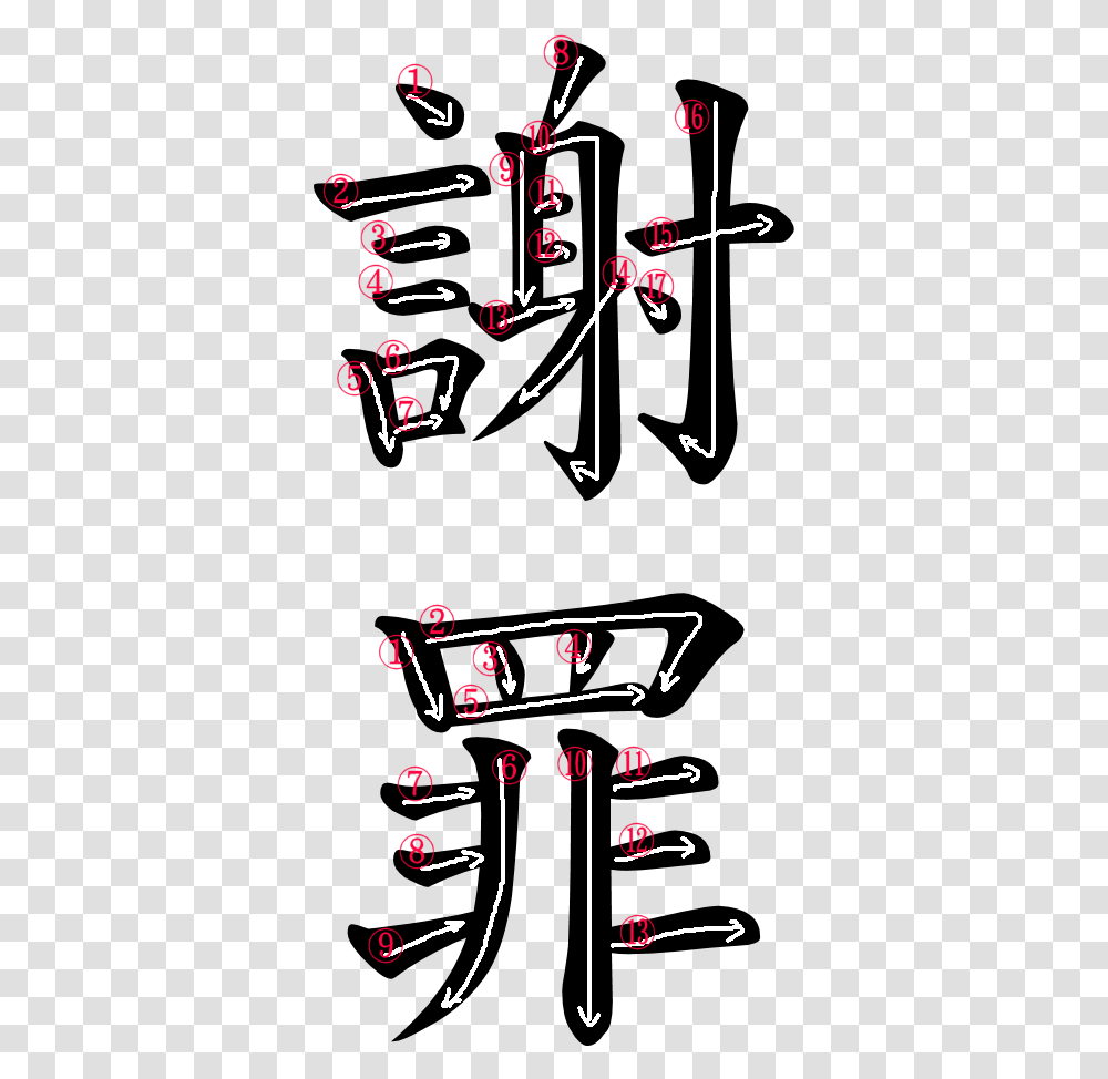 Kanji Stroke Order For, Alphabet, Blackboard, Light Transparent Png