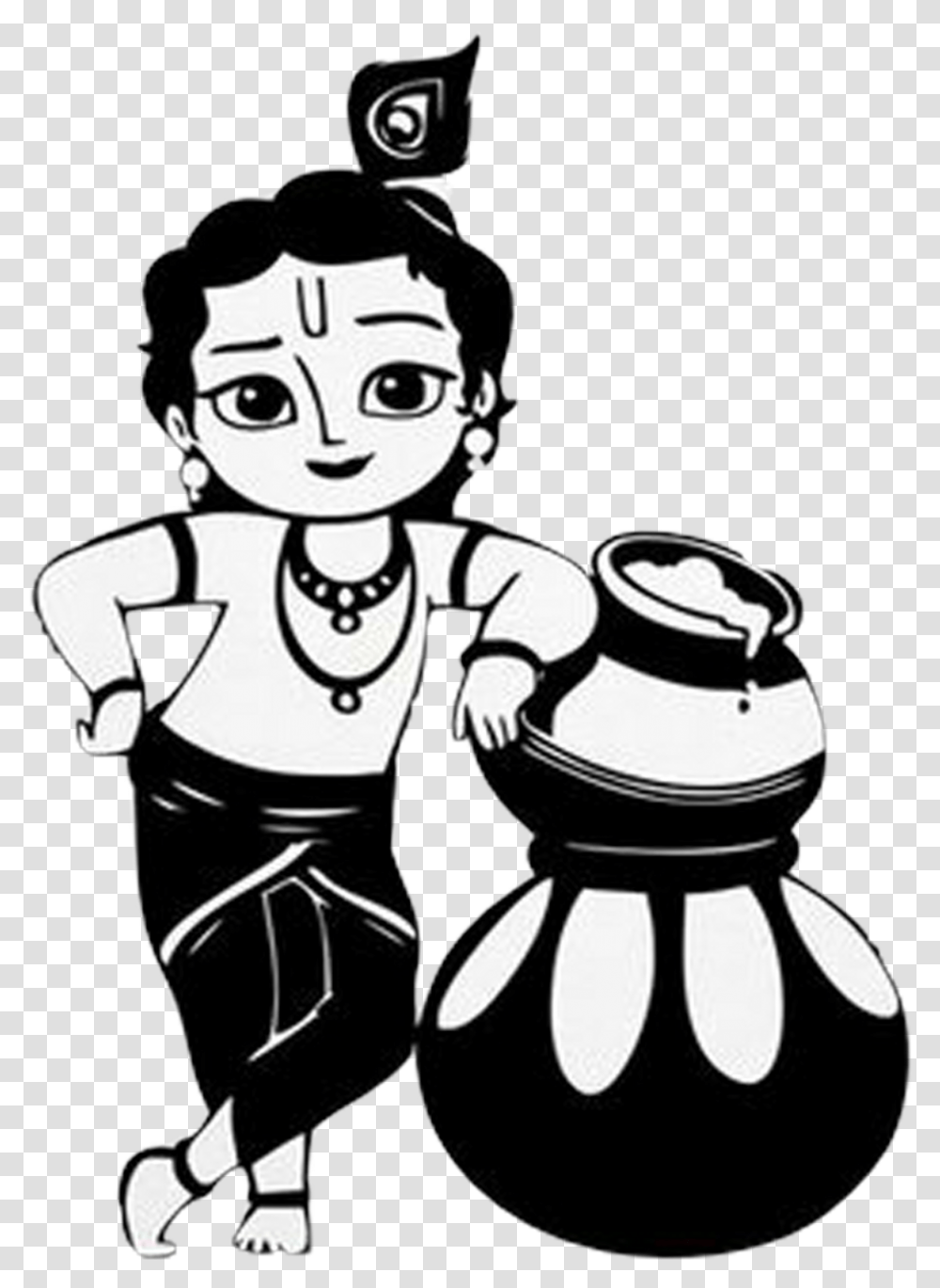 Kanna Lord Kannada Krishna Lordkrishna Krishna Black And White, Person, Human, Tin, Can Transparent Png