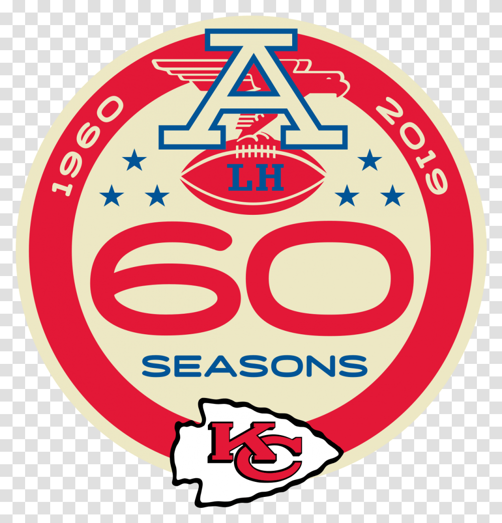 Kansas City Chiefs 60th Anniversary Logo, Label, Trademark Transparent Png