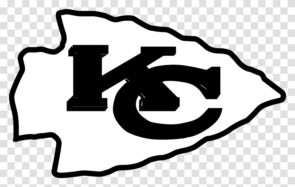 Kansas City Chiefs Logo Black And Ahite Kansas City Chiefs Logo, Label, Stencil Transparent Png