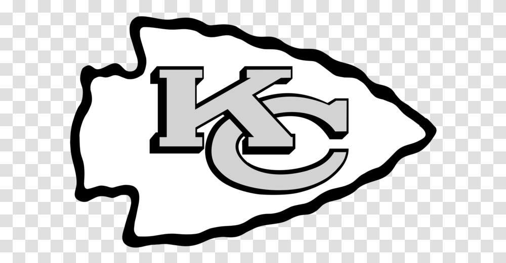 Kansas City Chiefs Logo Black Kc Chiefs Logo Black And White, Number, Label Transparent Png