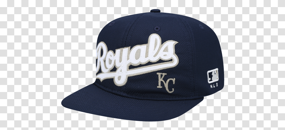 Kansas City Royals Classic Cursive Flat Visor Baseball Cap, Apparel, Hat Transparent Png