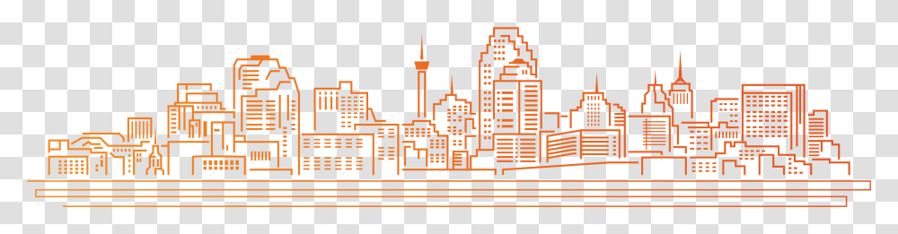 Kansas City Skyline Cartoon, Pattern Transparent Png