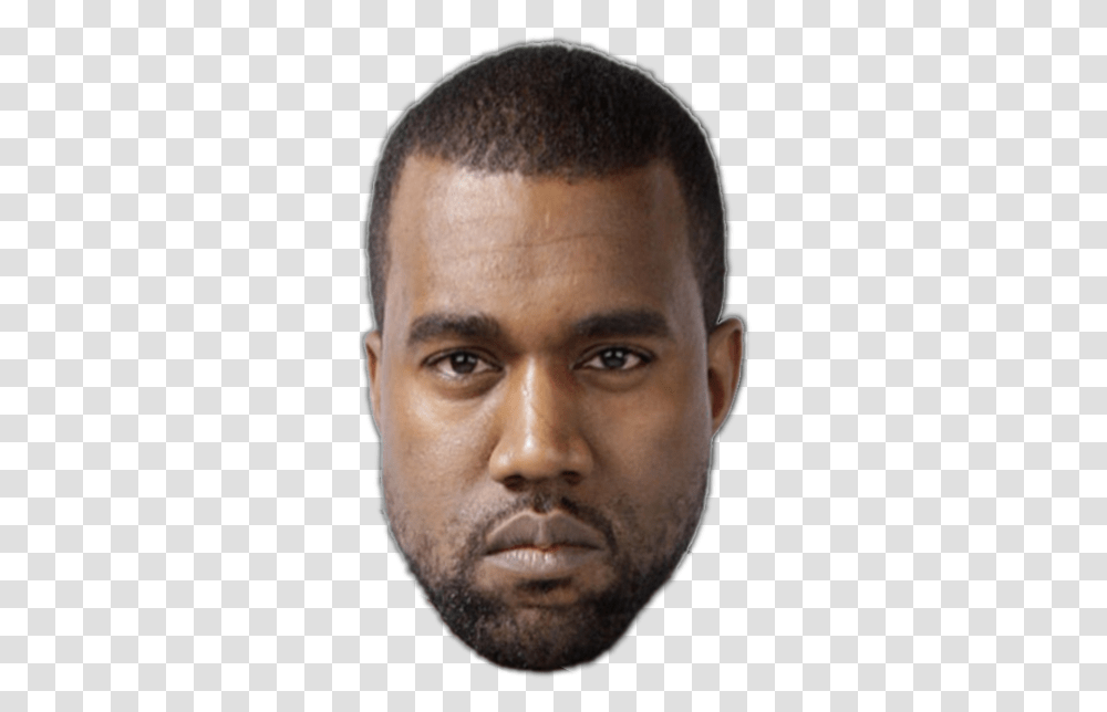 Kanye Head No Background, Face, Person, Human, Hair Transparent Png