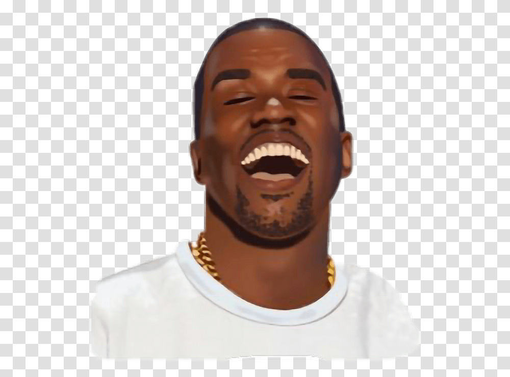 Kanye Kanye Kimoji, Face, Person, Laughing, Teeth Transparent Png