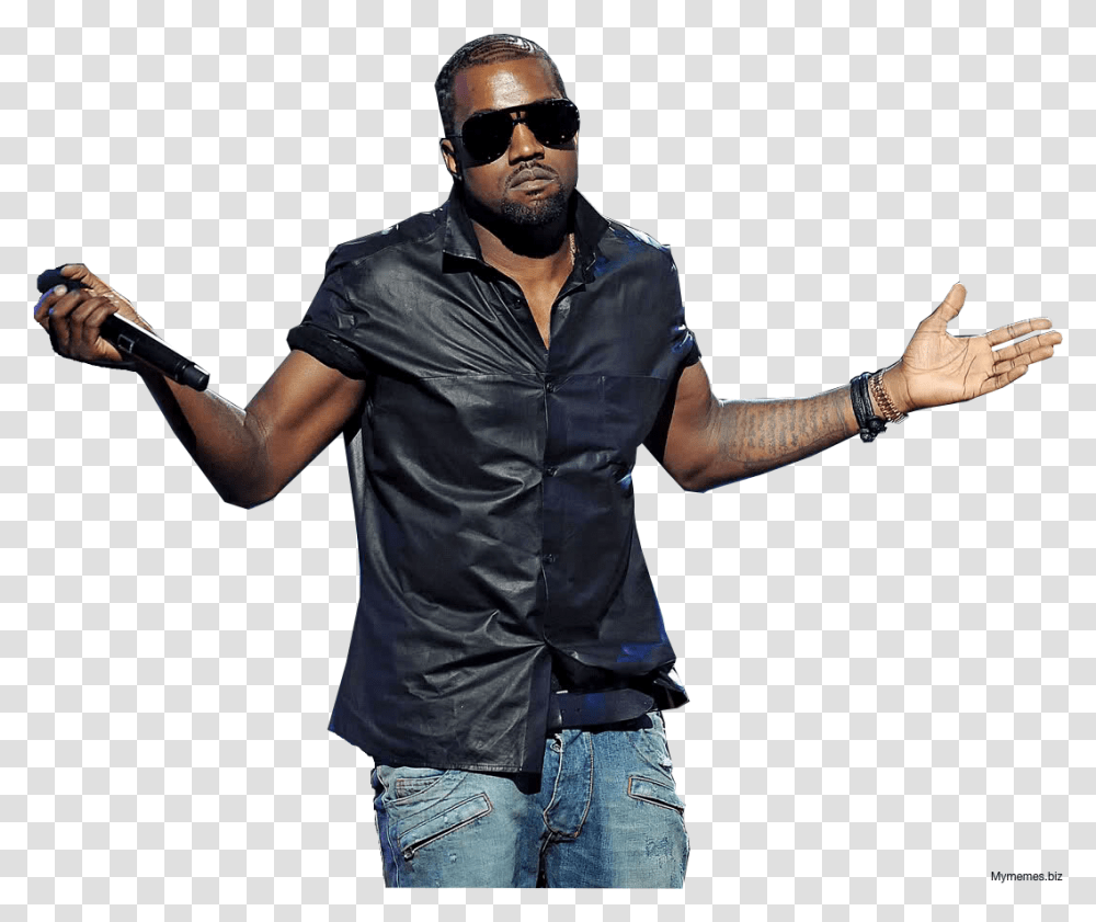 Kanye Shrug Kanye Shrug, Person, Human, Microphone, Electrical Device Transparent Png