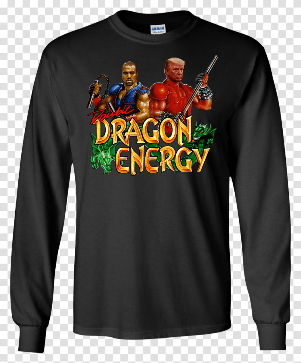 Kanye West Amp Donald Trump Double Dragon Energy Long Double Dragon Nes, Sleeve, Apparel, Long Sleeve Transparent Png