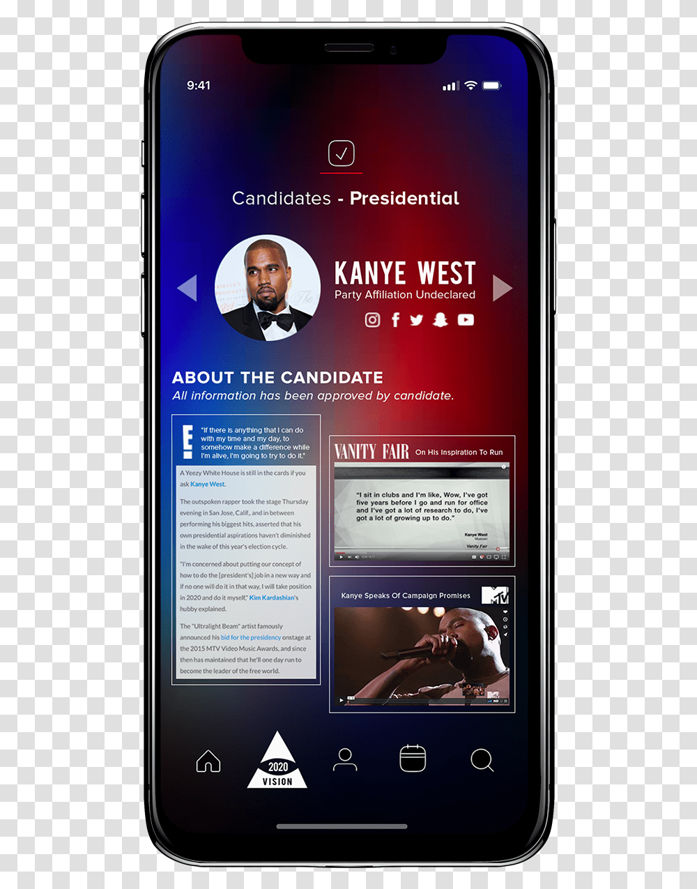 Kanye West App Iphonex Images, Mobile Phone, Electronics, Person, Poster Transparent Png