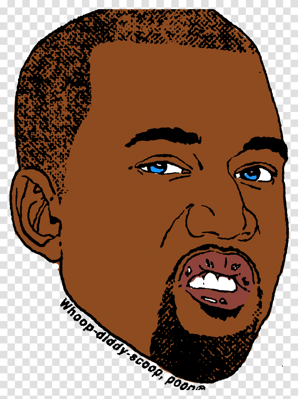 Kanye West Face For Adult, Head, Teeth, Mouth, Lip Transparent Png