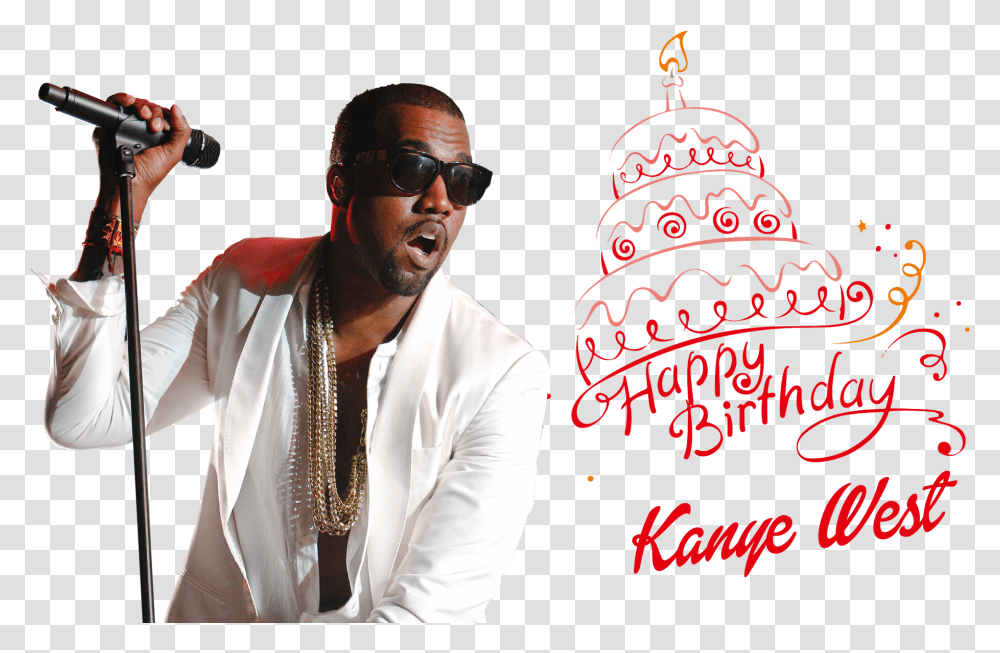 Kanye West File, Person, Sunglasses, Accessories, Microphone Transparent Png