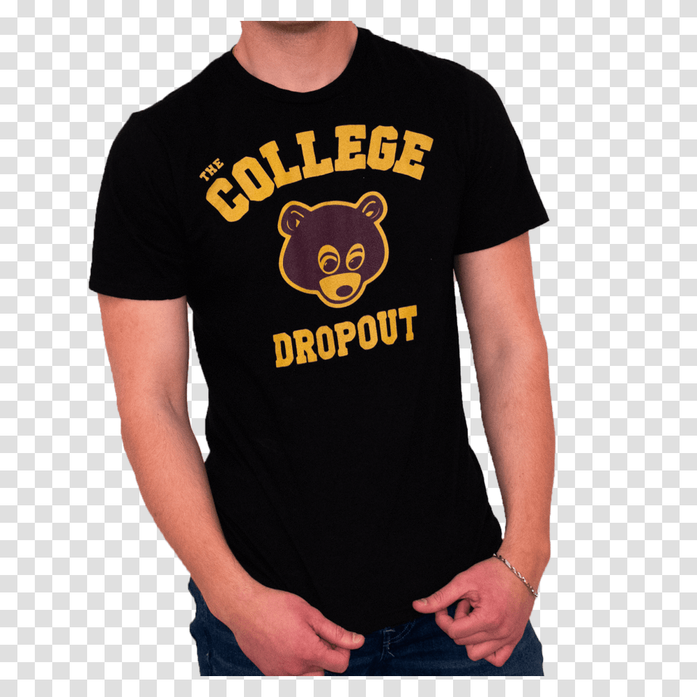 Kanye West The College Dropout T Shirt In Color Apparel, T-Shirt, Person, Human Transparent Png