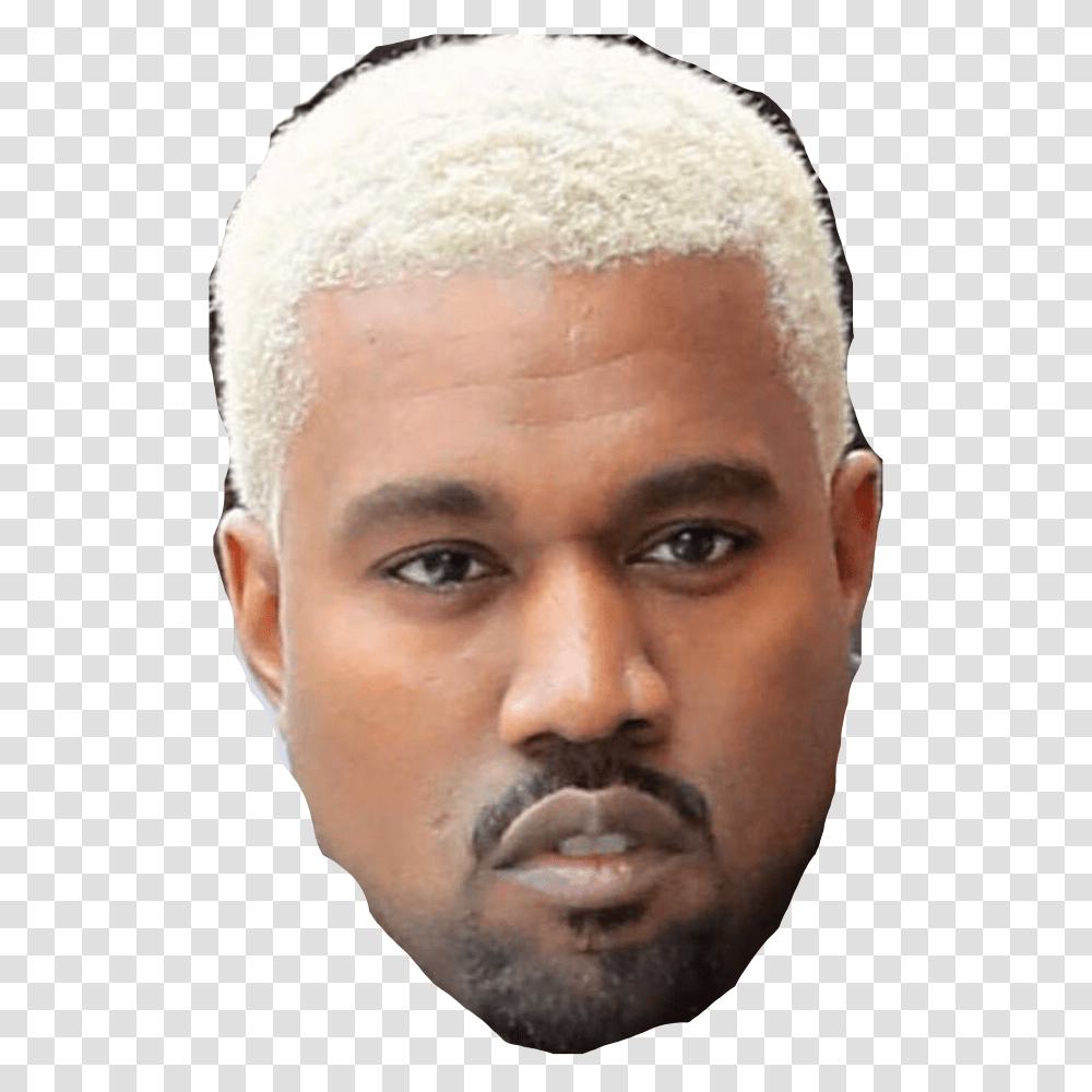 Kanye West Ye Freetoedit Sticker By Lucymarajpink Kanye West Bleached Hair, Face, Person, Head, Beard Transparent Png