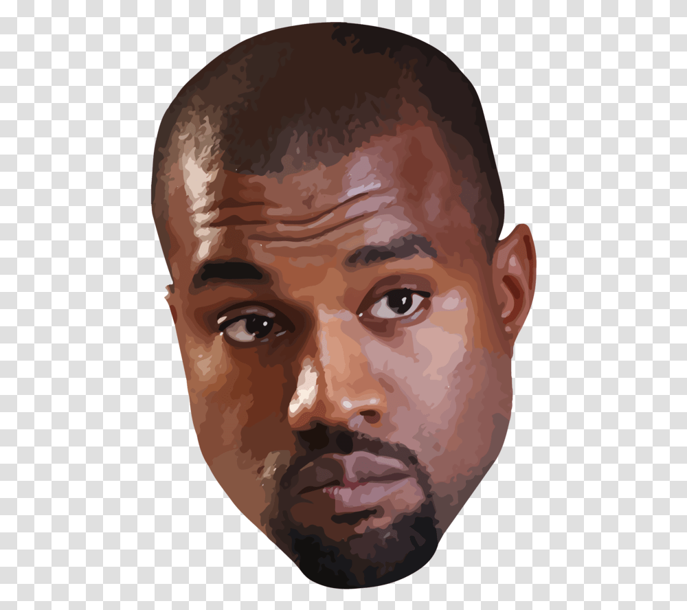 Kanye West Yeezus Clip Art Kanye West Face, Person, Human, Head, Beard Transparent Png