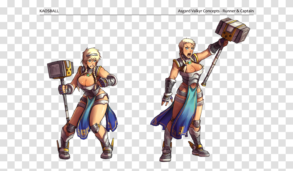 Kaosball Valkyrie Cartoon Cartoon, Person, People, Figurine, Duel Transparent Png