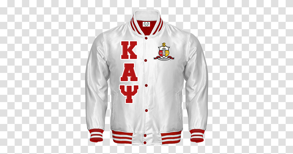 Kappa Alpha Psi Satin Bomber Jacket Kappa Alpha Psi Apparel, Shirt, Person, Coat Transparent Png