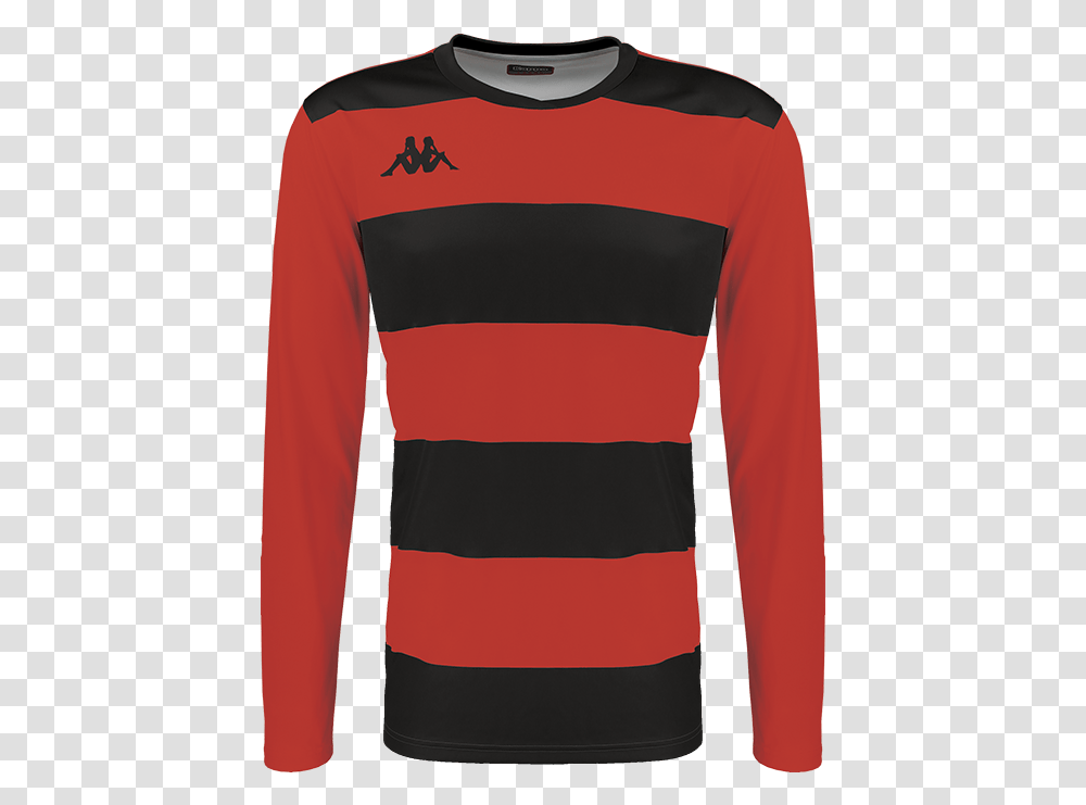Kappa Casernhor Match Shirt In Long Sleeve With Red Long Sleeved T Shirt, Apparel, Sweater, Sweatshirt Transparent Png