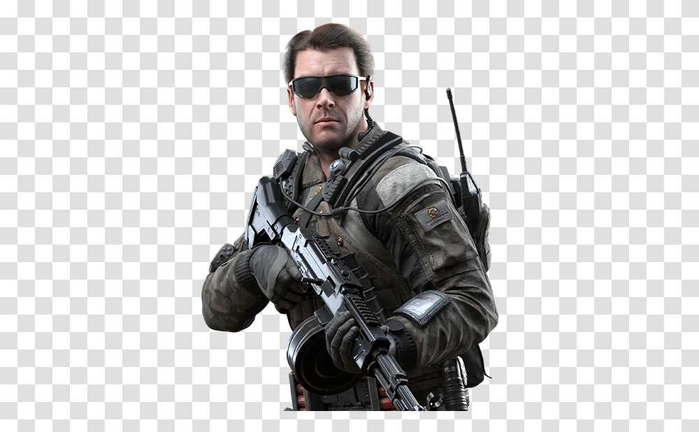 Karakter Cod Call Of Duty Mobile Section, Sunglasses, Person, Gun, Weapon Transparent Png