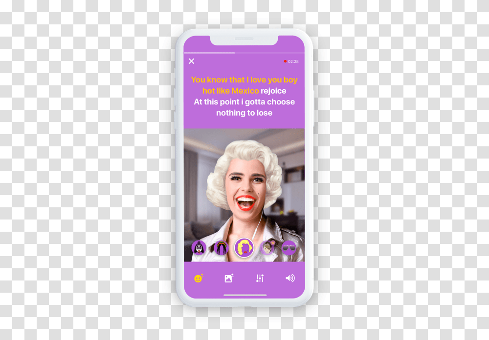 Karaoke Face Karaoke Face App, Costume, Blonde, Woman, Girl Transparent Png