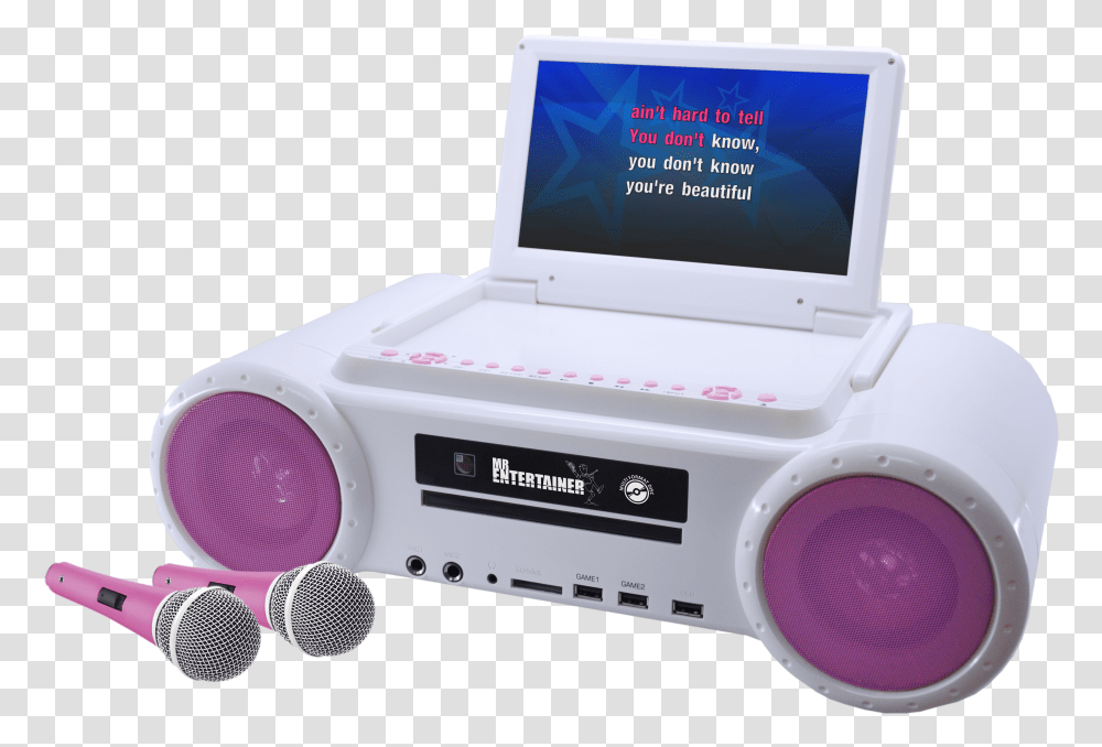Karaoke Microphone Mr Entertainer Karaoke Set Black Pink Karaoke Machine, Electronics, Laptop, Pc, Computer Transparent Png