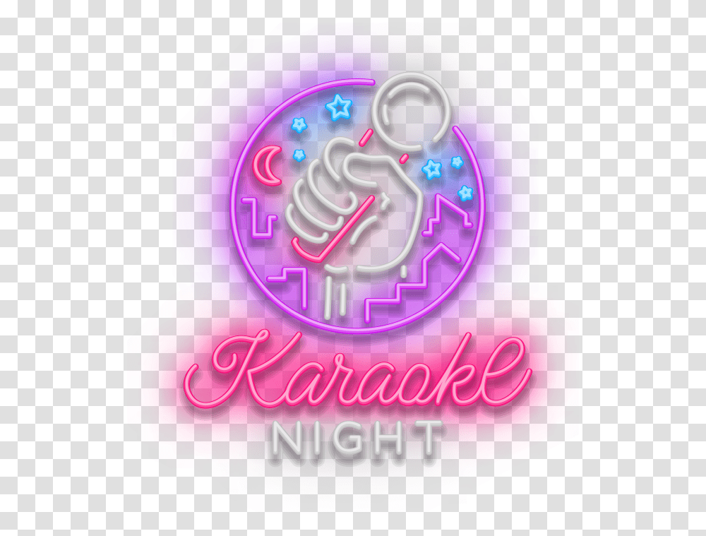 Karaoke Night Graphic Design, Neon, Light Transparent Png