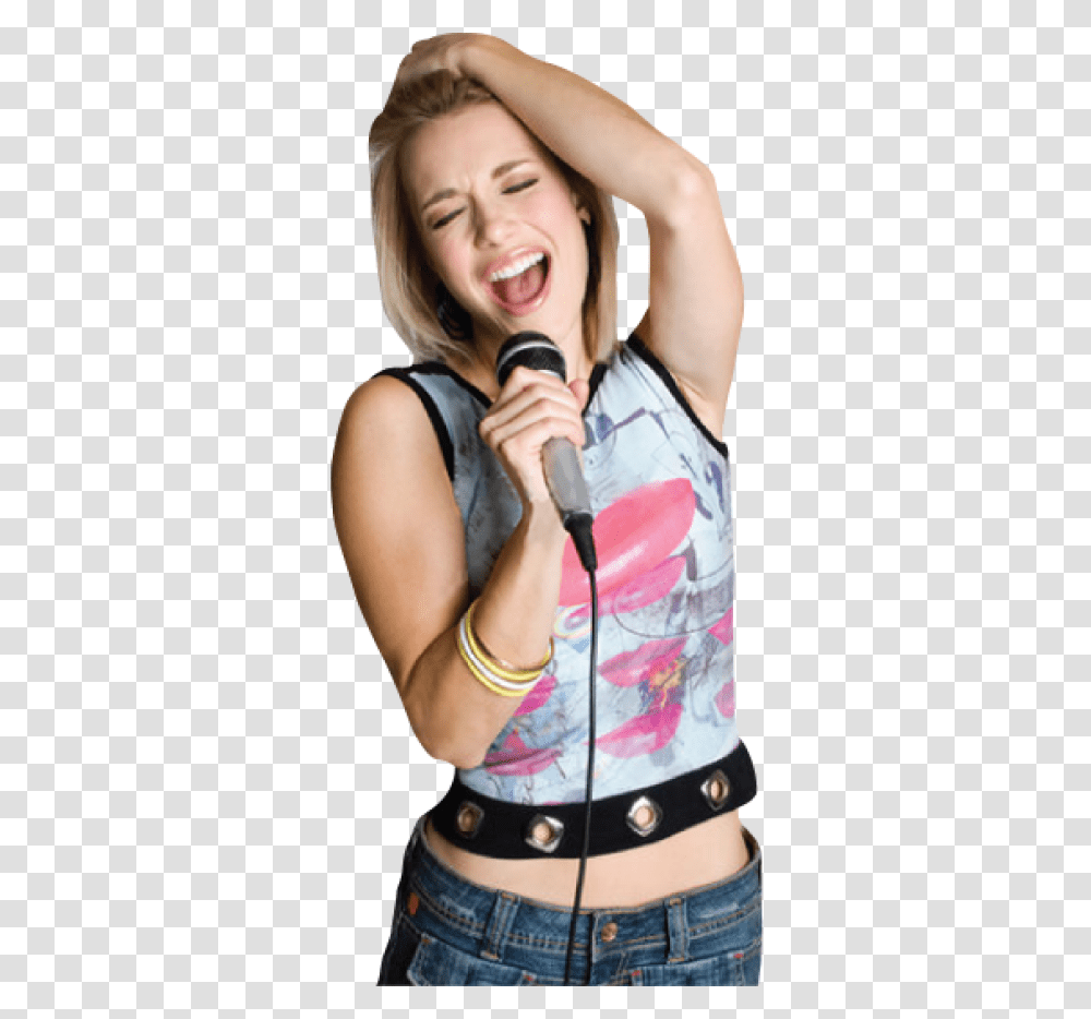 Karaoke, Person, Microphone, Electrical Device Transparent Png