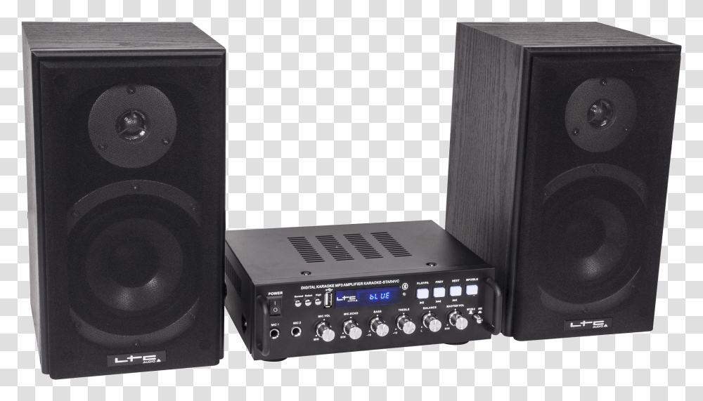 Karaoke Set 2 X 75w With Bluetooth Digital Karaok Mp3 Amplifier Star 4, Electronics, Camera, Speaker, Audio Speaker Transparent Png