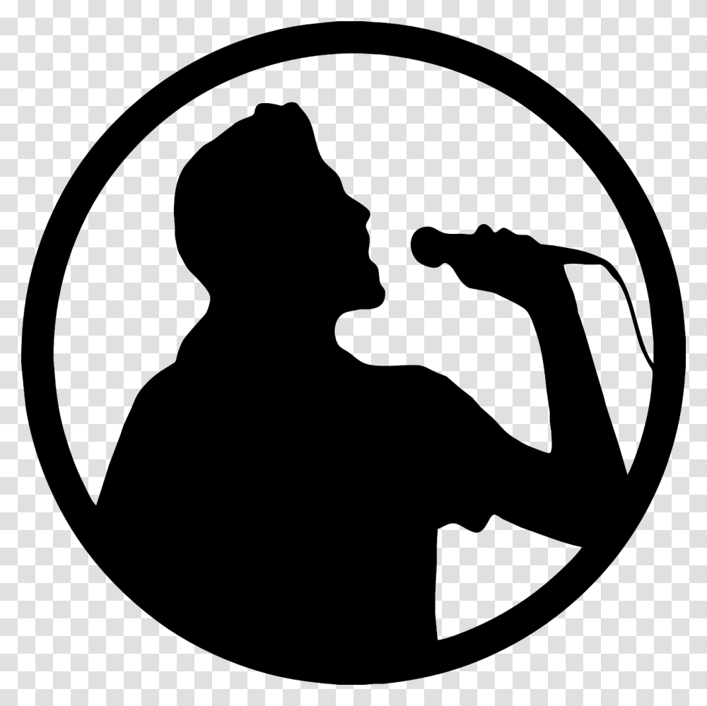 Karaoke, Silhouette, Person, Stencil Transparent Png