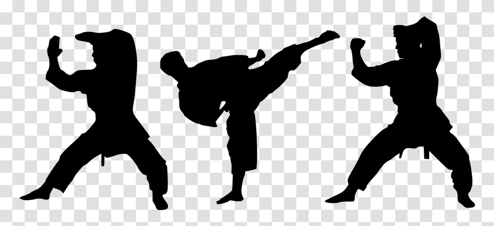 Karate Silhouette Hd Image Karate, Outdoors, Nature, Outer Space, Astronomy Transparent Png