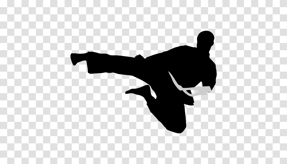 Karate Silhouette, Person, Stencil, People, Photography Transparent Png