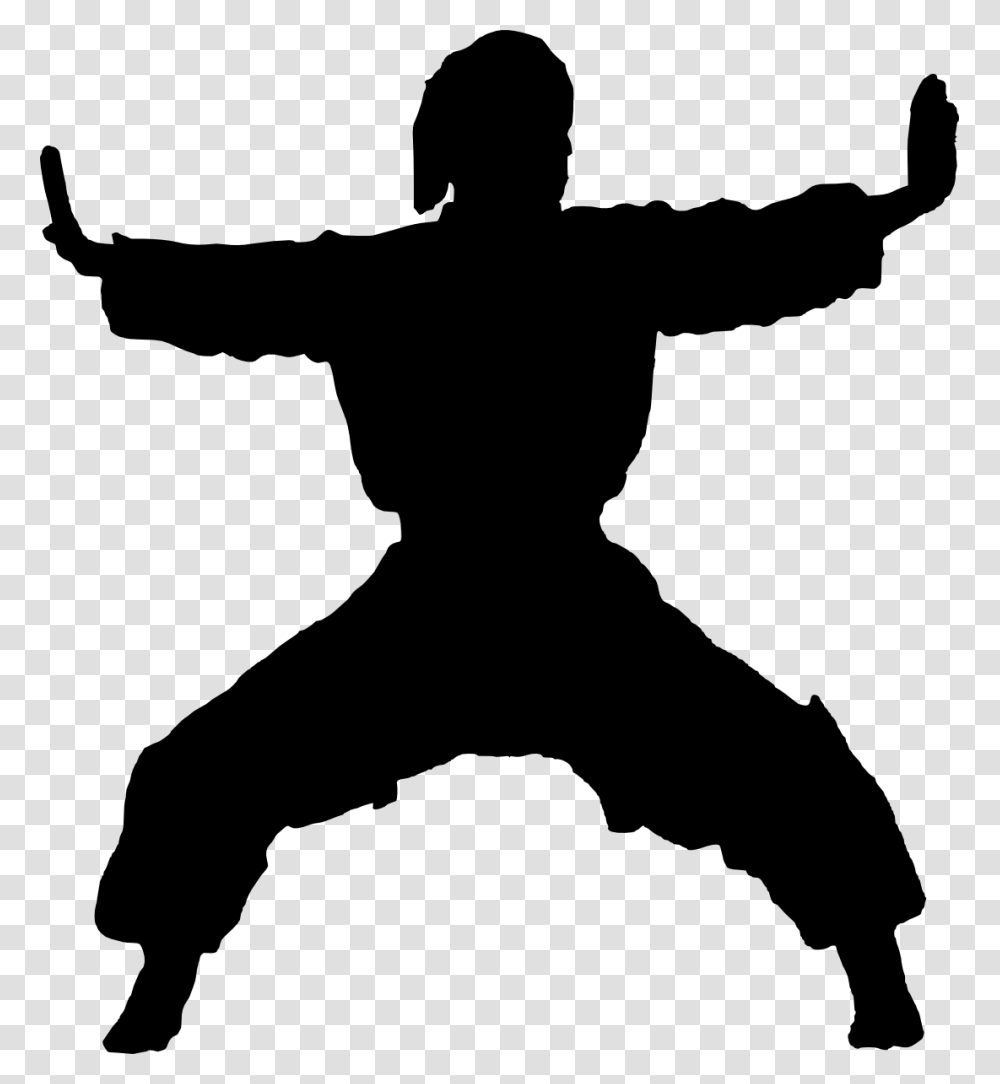 Karate Silhouette Silhouette Martial Arts Bg, Gray, World Of Warcraft Transparent Png