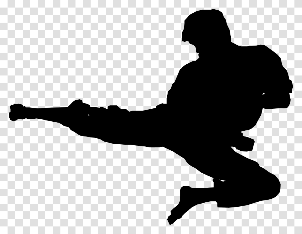 Karate, Sport, Person, Human, Silhouette Transparent Png