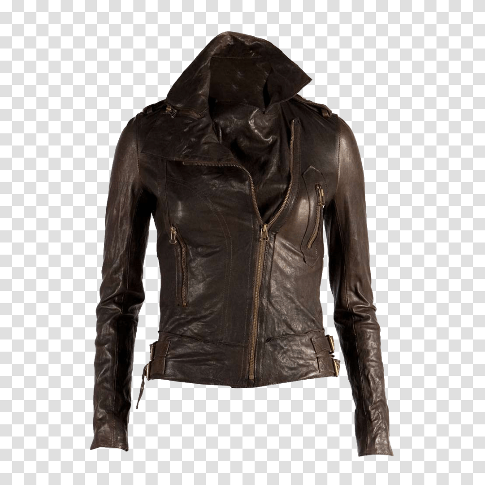 Karen Marcee Leather Jacket, Apparel, Coat, Long Sleeve Transparent Png
