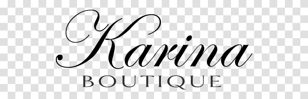 Karina Boutique Logo Calligraphy, Alphabet, Trademark Transparent Png