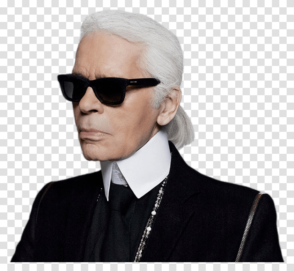 Karl Lagerfeld Portrait, Person, Human, Sunglasses, Accessories Transparent Png