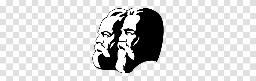 Karl Marx And Friedrich Engels, Stencil Transparent Png
