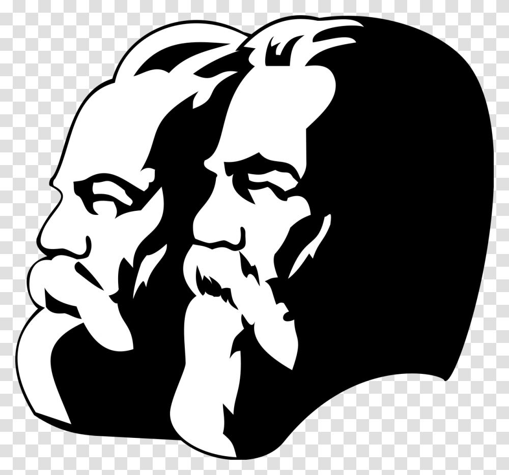 Karl Marx Engels, Stencil, Person, Human Transparent Png