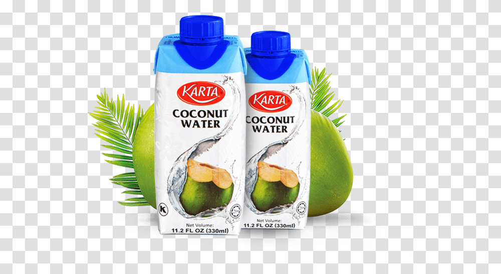 Karta Coconut Water, Plant, Fruit, Food, Bottle Transparent Png