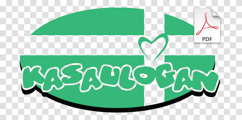 Kasaulugan Logo Green With Pdf Logo Heart, Label, Sticker Transparent Png
