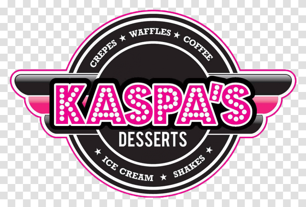 Kaspa S Logo Kaspas Desserts Logo, Label, Urban, City Transparent Png